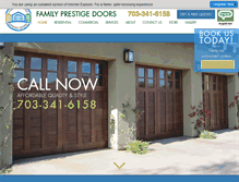 Tablet Screenshot of familyprestigedoors.com